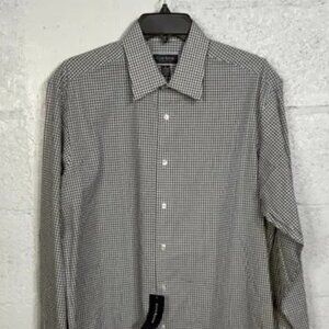 Club Room Men’s Regular-Fit Dress Shirt – Black Graphite (17 / 36–37)